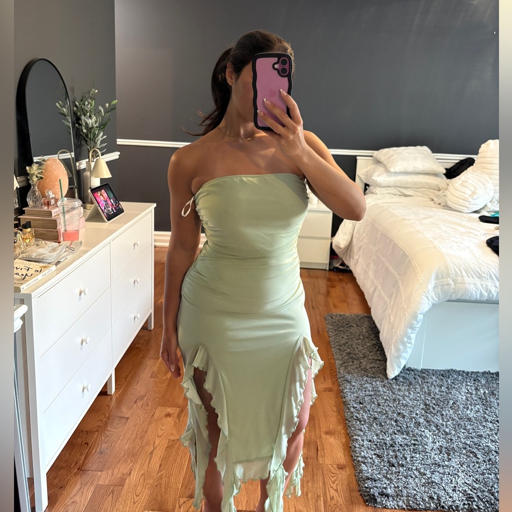 SHEIN Green Strapless Bodycon Dress for Cocktail - Picture 4 of 4